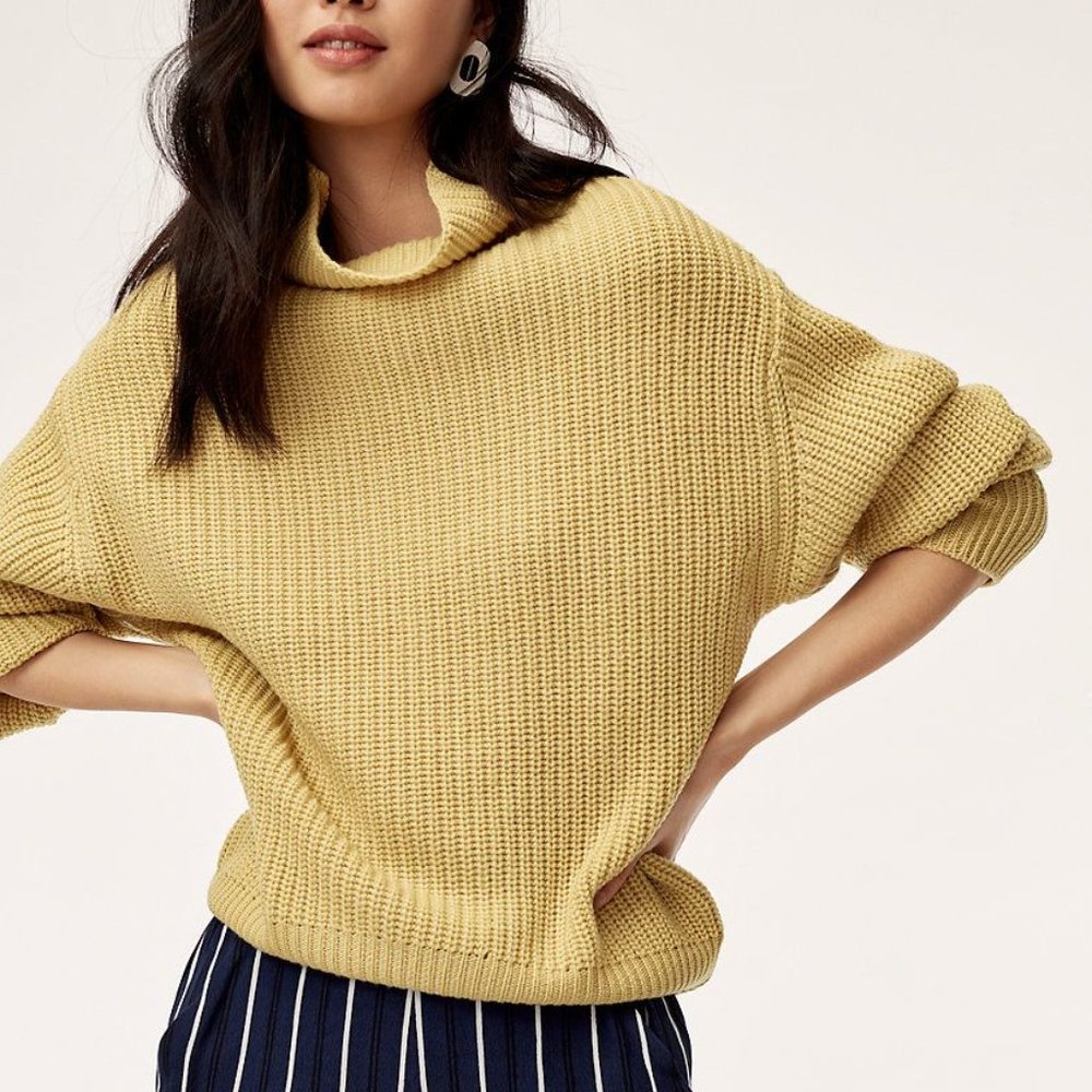 Aritzia Wilfred Montpellier Waist 100% Merino Wool Turtleneck